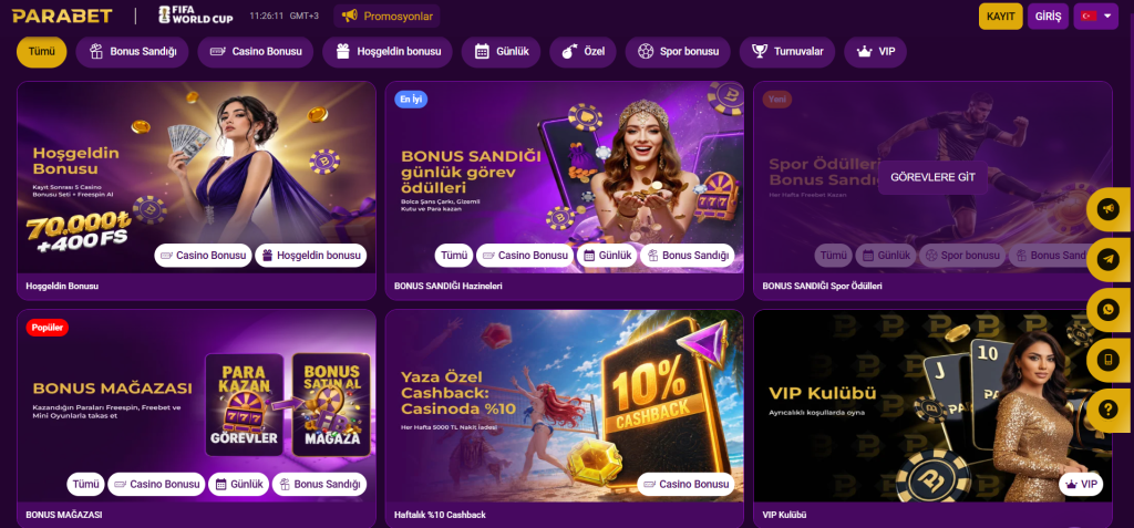Parabet bonusları ve kampanyaları