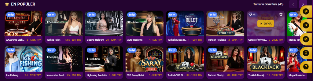 Parabet canlı casino rulet oyunları