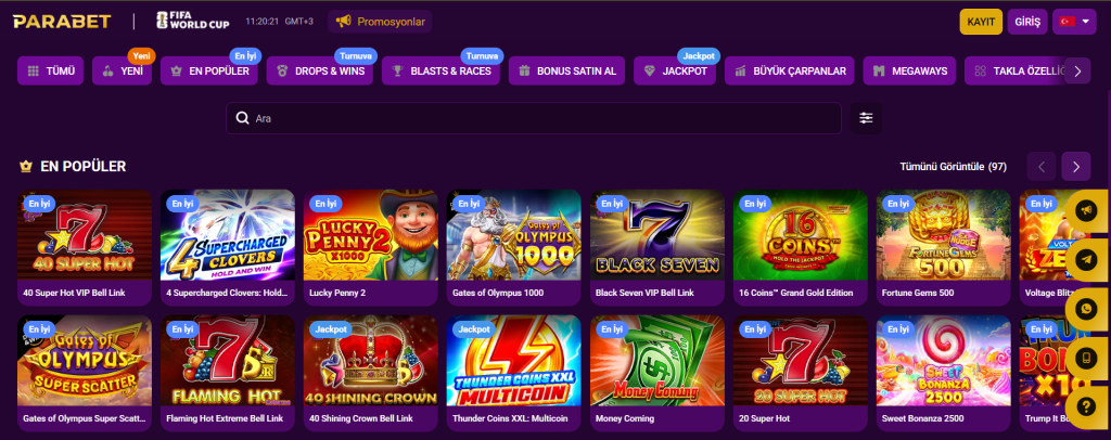 Parabet casino slot oyunları arşivi
